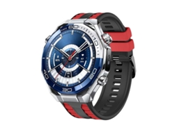 Bracelete para Huawei Watch Ultimate 2 silicone bicolor com grãos verticais preto e vermelho XIAOMOYU