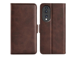 Capa De Couro Com Fecho Magnético Duplo Para Honor 70