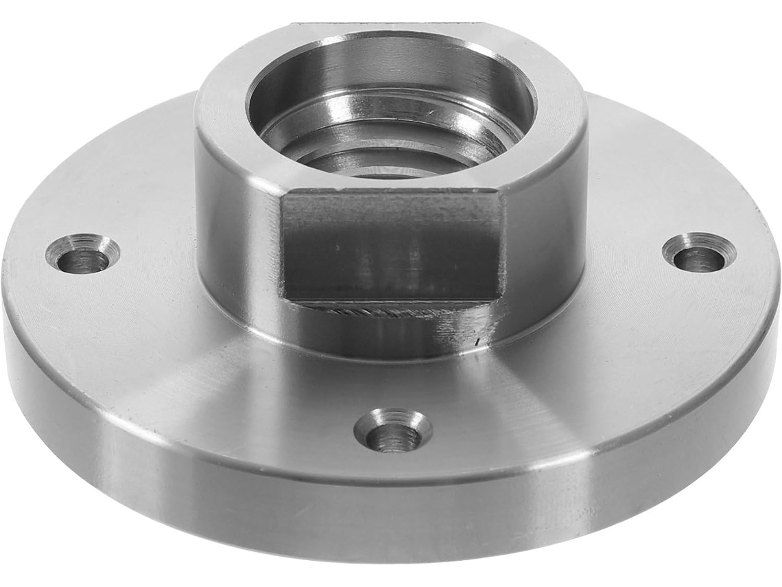 Placa De Torno Com 8 Furos Montagem E Rosca 1/8 Tpi. Frontal Aço 3 Polegadas Para Estável Fácil