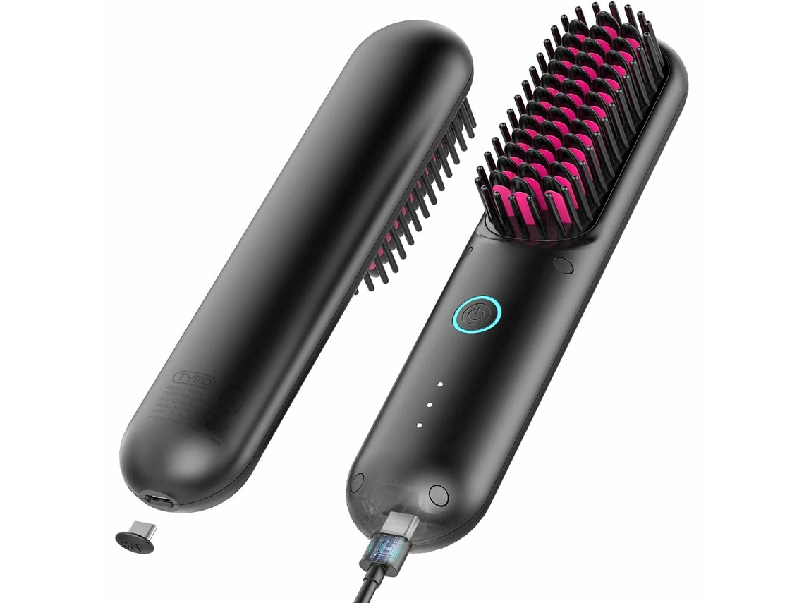 Escova Alisadora De Cabelo Sem Fio Mini Pente Alisador Iônico Portátil Quente SUNNY SPACES