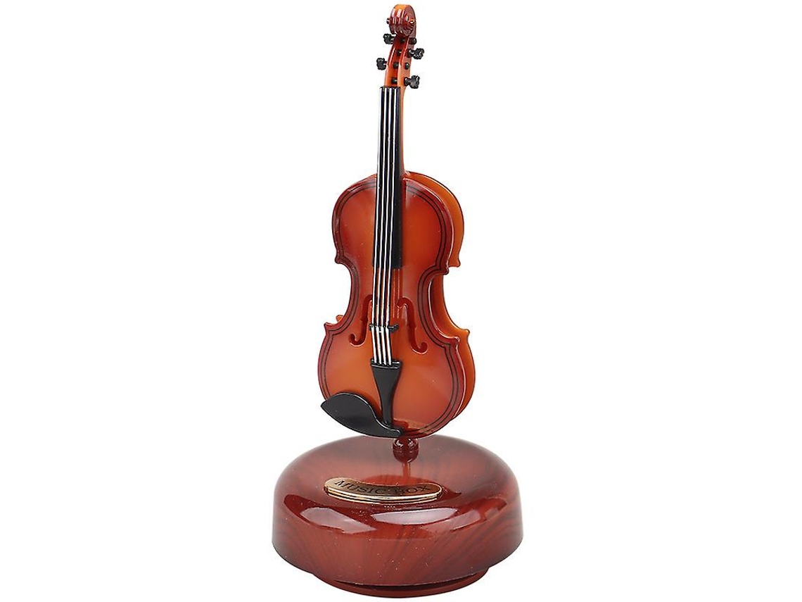 Réplica de Mini Violino em Caixa Música Giratória AQUAFORGE