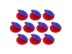Mali 10pcs Castanholas de Dedo Infantil Azul Vermelho Plástico Instrumento Musical Educativo