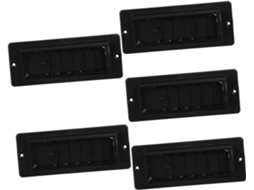 Conjunto De 5 Saídas De Ventilação Automotivas Pretas Com Rosca Para Fixação No Painel.