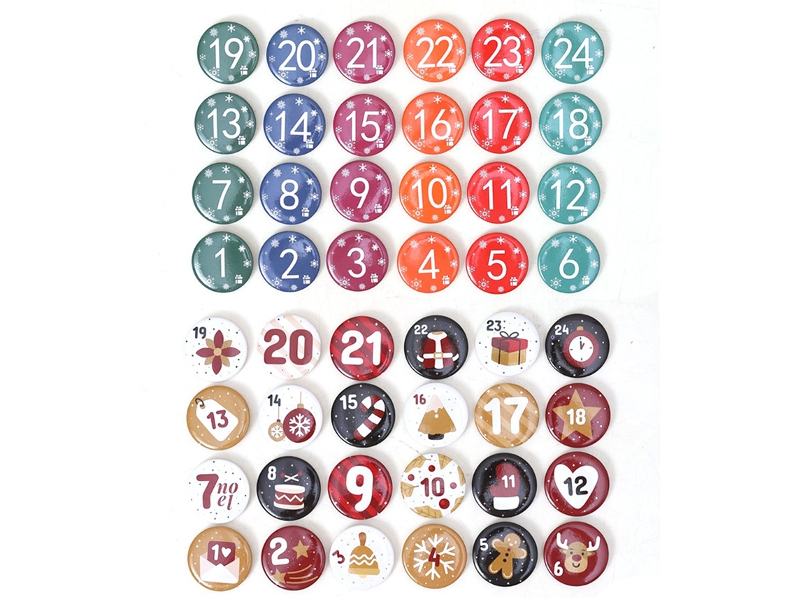 Elysve Calendário Do Advento 2 Sets Números 1-24 Diy Para Natal