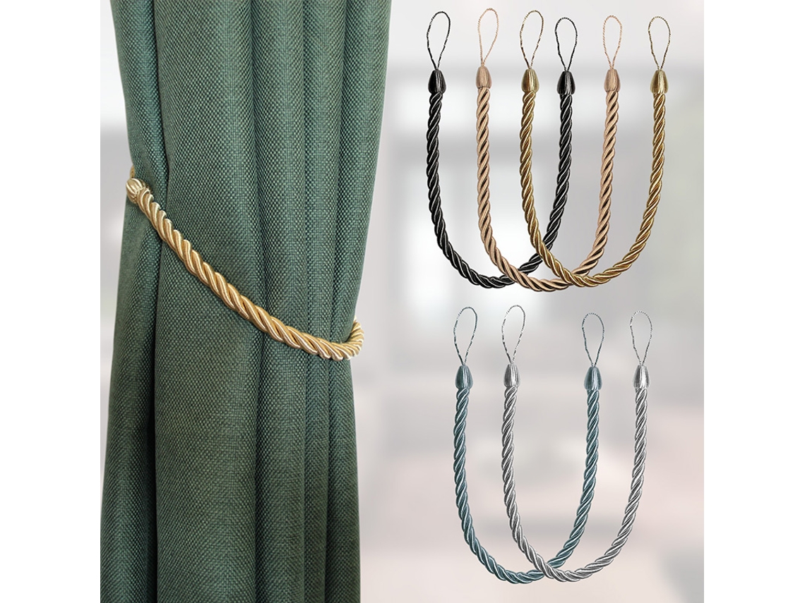 Peça De Prendedor De Cortina Artesanal Em Tecido Dourado, Com Clipe E Fivela, Acessório Decorativo Para Casa E Quarto. Aquaforge
