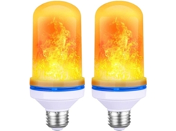 Lâmpada Led E27 9w Com Efeito Chama. 4 Cores De Iluminação. Sensor Gravidade Para Decoração Natal/bar/festas Em Ambientes Internos E Externos(amarela