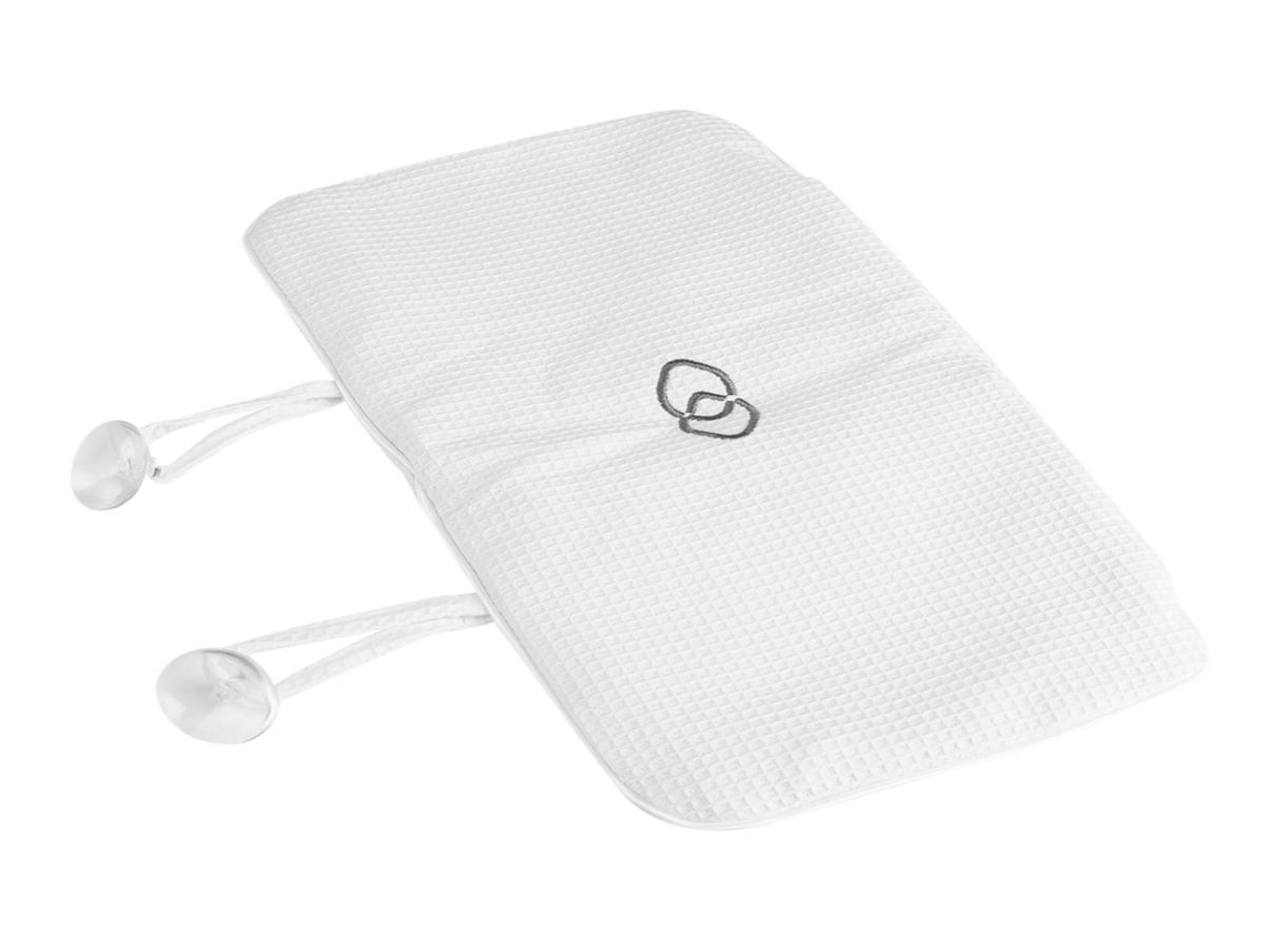 Lurelia Almofada Banho, Ergonómica, Pvc, Antiderrapante, Compacta, Bolsa Transporte, Ventosas, Banheira Spa, 350x200mm, Branco