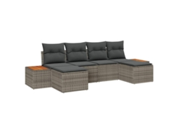 Maison Exclusive - Conjunto De Sofá De Jardim Com Almofada 6 Pcs Cinzeto