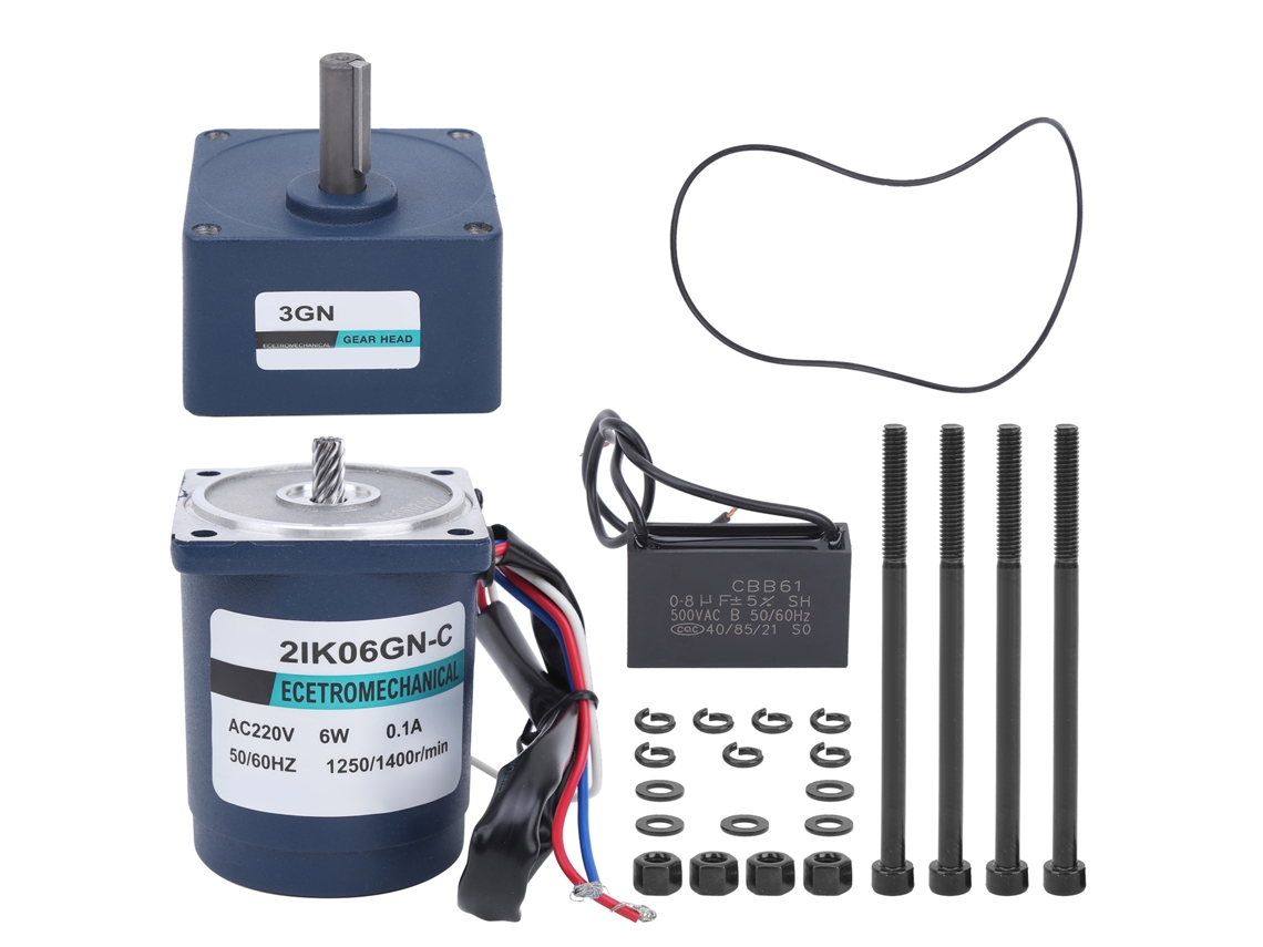 Motor Redutor AC 6W 220V Velocidade Fixa com Capacitor