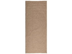 Tapetes de Área Moiré Agira Natural 150 X 80 Cm Poliéster VIDAXL