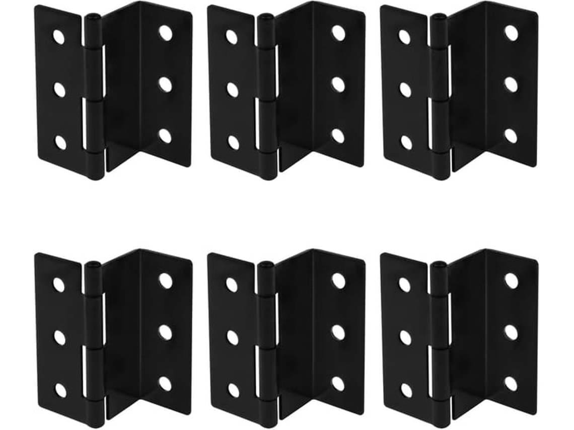 Dobradiças de porta retrô X001, 1,8mm, aço, 3 painéis, semiconcealáveis