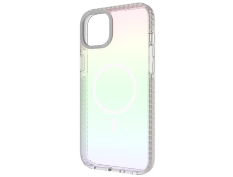 Capa Magsafe Iridescent Rainbow para iPhone 15 Plus SO SEVEN Acrílico Multicor