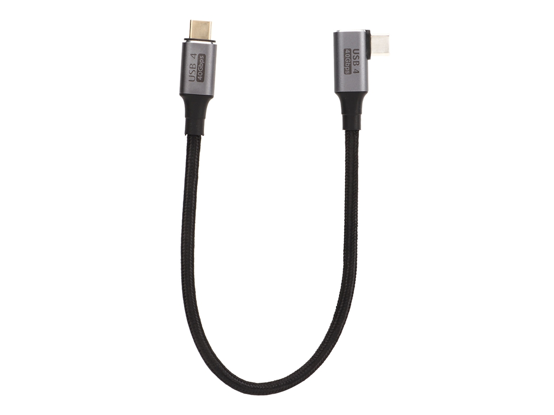 Cabo Usb C Para Usb C 0,3m 40gbps Ângulo Retto Alta Flexibilidade Para Carregamento E Transmissão De Dados