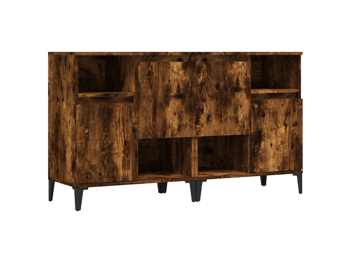 Conjunto de 2 aparadores em carvalho madeira fumado 60x35x70 cm MAISON EXCLUSIVE