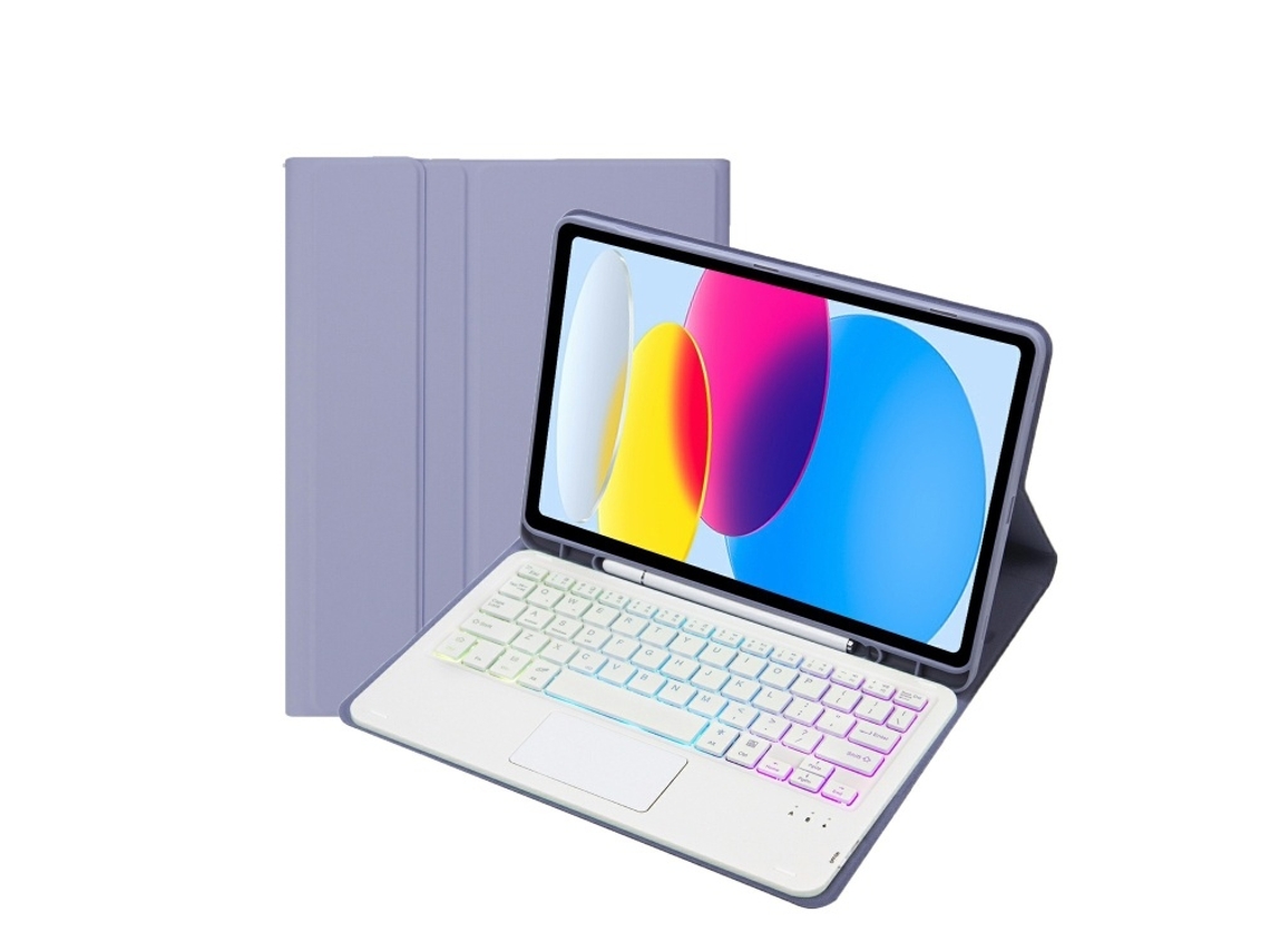 Capa Com Teclado Bluetooth Retroiluminado E Slot Para Caneta Para Ipad Pro 10.5 Pol. Layout Pt