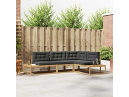 Vidaxl Conjunto De Sofás Para Exterior Branco 277,5 X 198,5 X 73 Cm