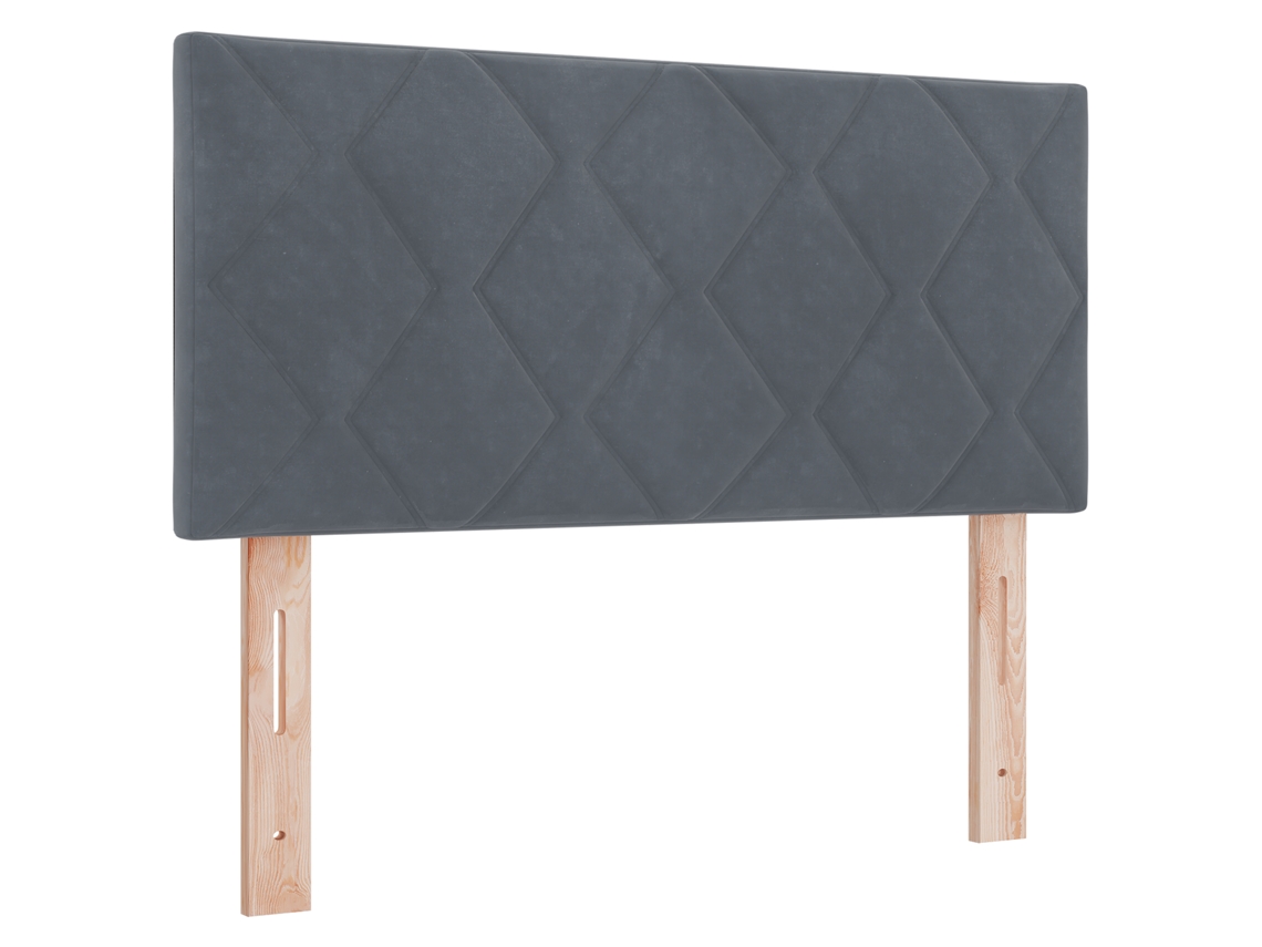 Conjunto 1 Cabeceira Vidaxl Cinzento Veludo (90 Cm)