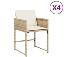 Garden Chair, Garden Chairs Vidaxl Bege Rattan / Vime