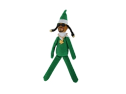 Boneco Natal Elfo em Resina e Peluche, 10 Polegadas LAXISCREED