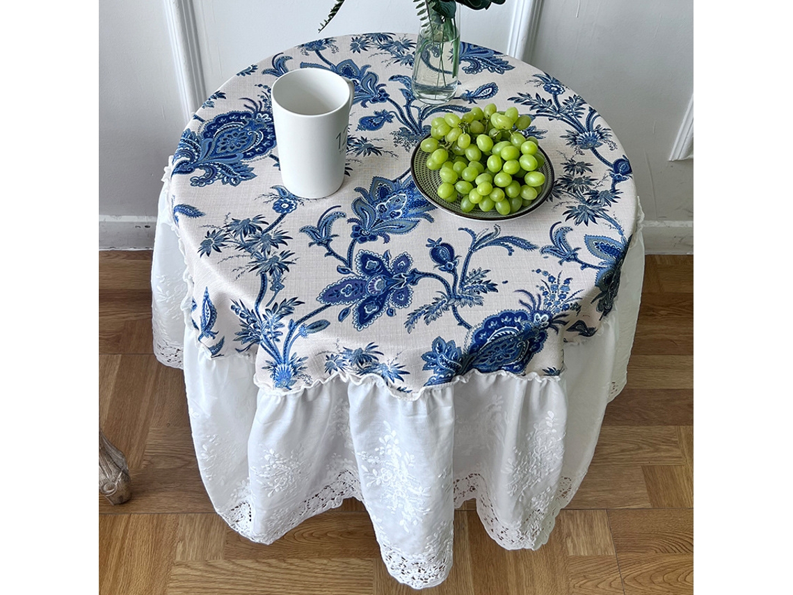 Nova Toalha de Mesa Redonda Por Atacado Toalha de Mesa de Renda Pastoral Francesa Estilo1