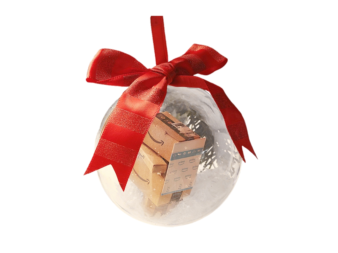 Laxiscreed Bola De Natal Transparente Com Luzes Led, Enfeite Para Árvore De Natal