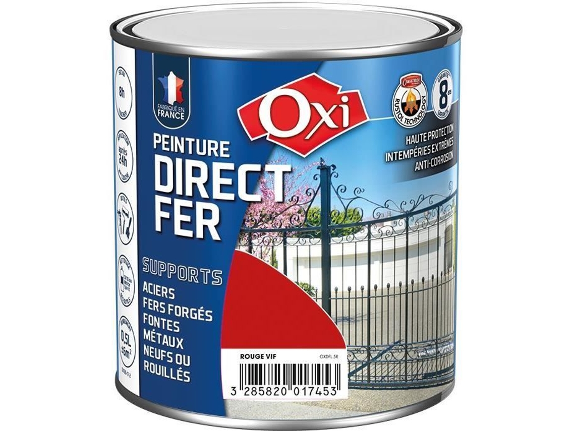 Tinta Direta Sobre Ferro 0,5 L Vermelho Brilhante Oxi