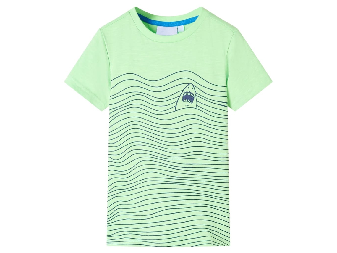 T-shirt Para Criança Verde-néon 128