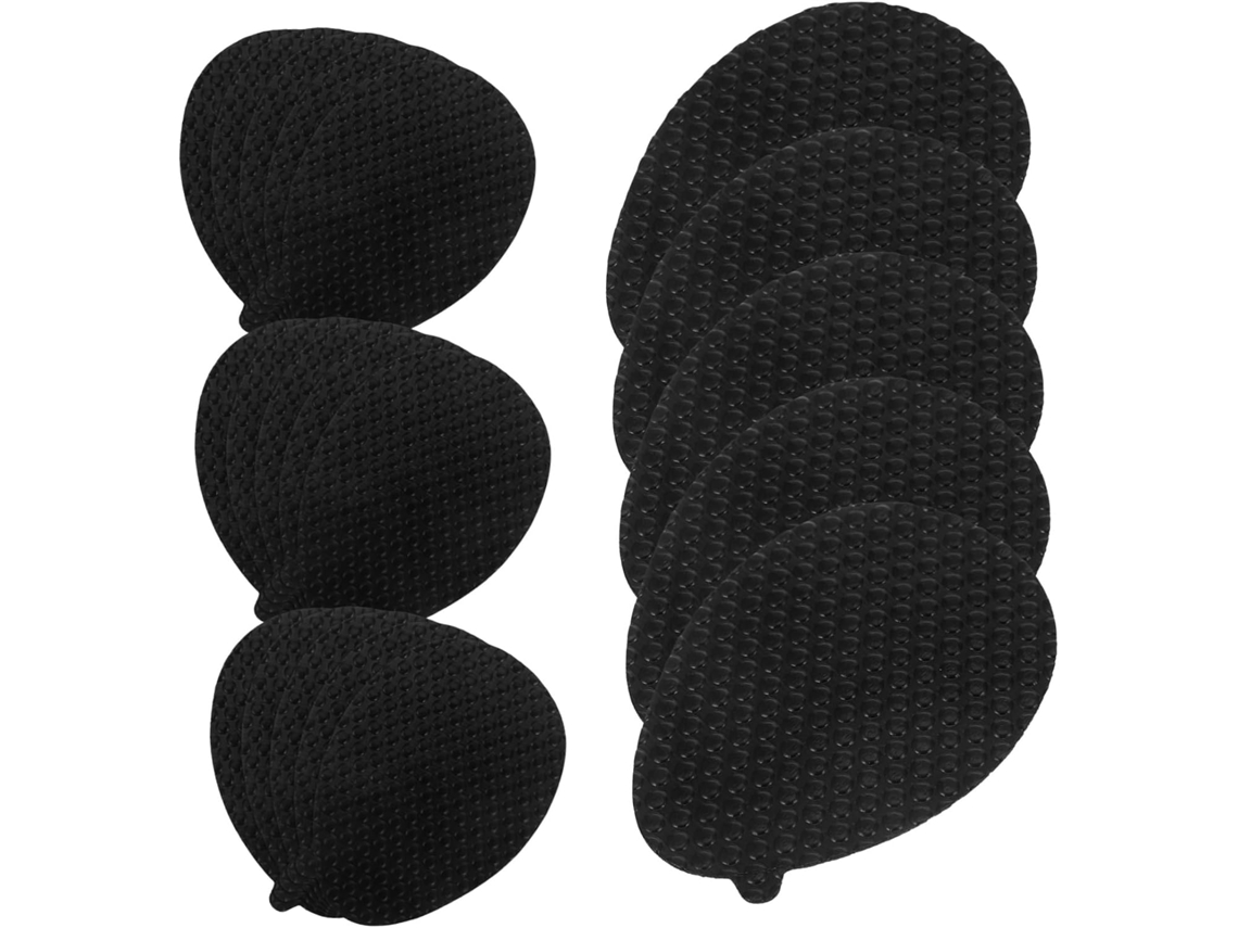 Protetores De Sola Antiderrapantes, Pretos, 10 Pares, Vinil