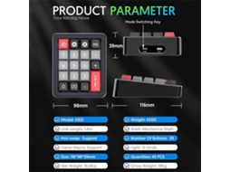 Teclado Mecânico K812 Com Fio Hot Swap Para Win/game, Preto Slowmoose