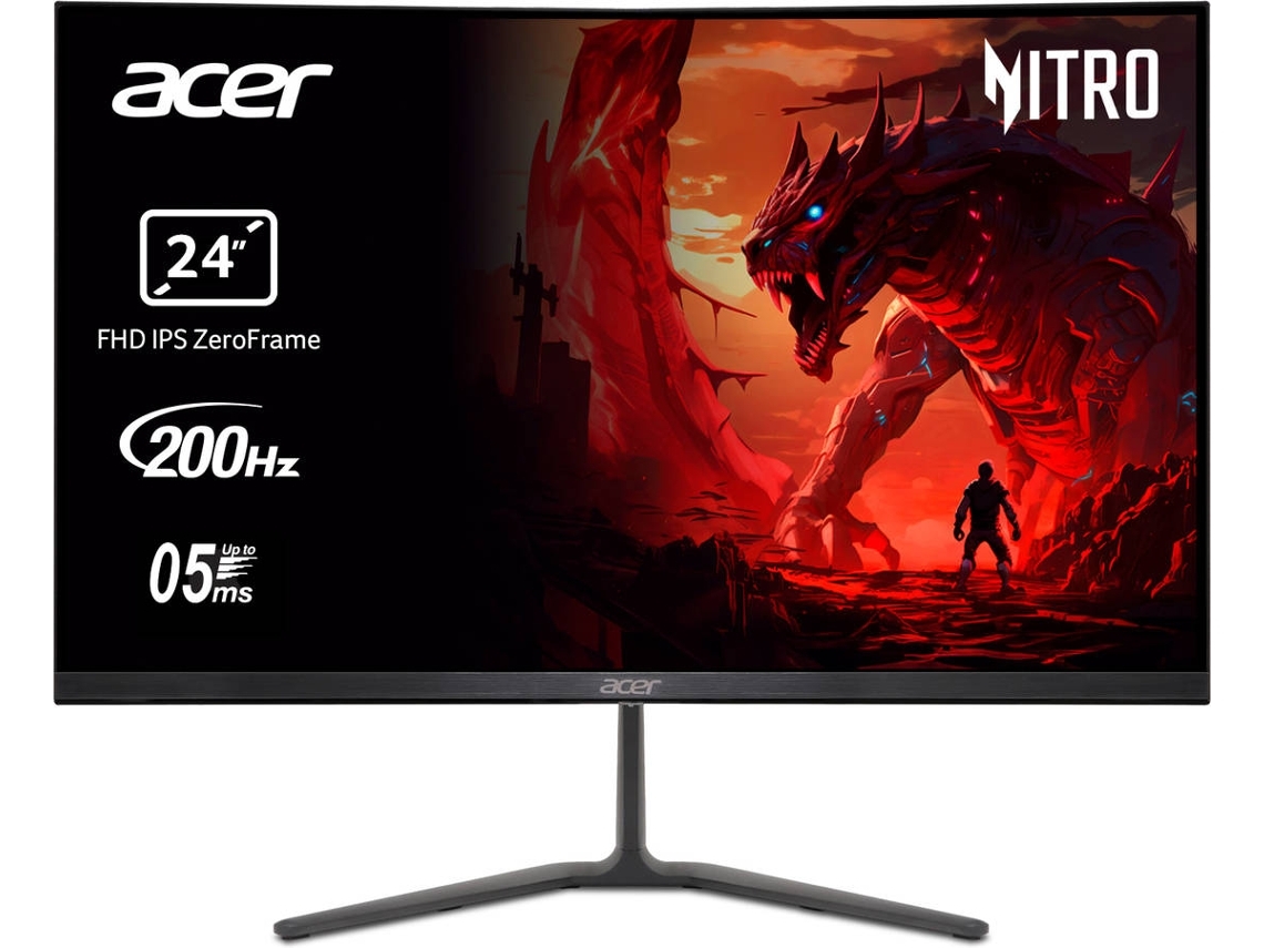 Monitor Gaming  ACER - KG240YX1 (Outlet Caixa Aberta - 23.8'' - Full HD - 200 Hz - 0.5 ms - HDR10 - Preto)