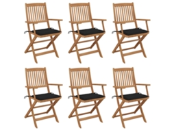 Folding Chair, Folding Chairs Vidaxl Preto Madeira (n/a)