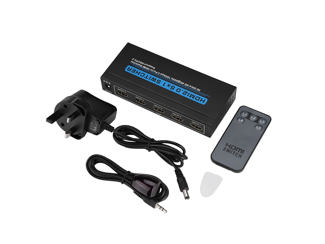 Hdmi Switch EOOCOO (5 Entradas 1 Saída Hdmi2.0)