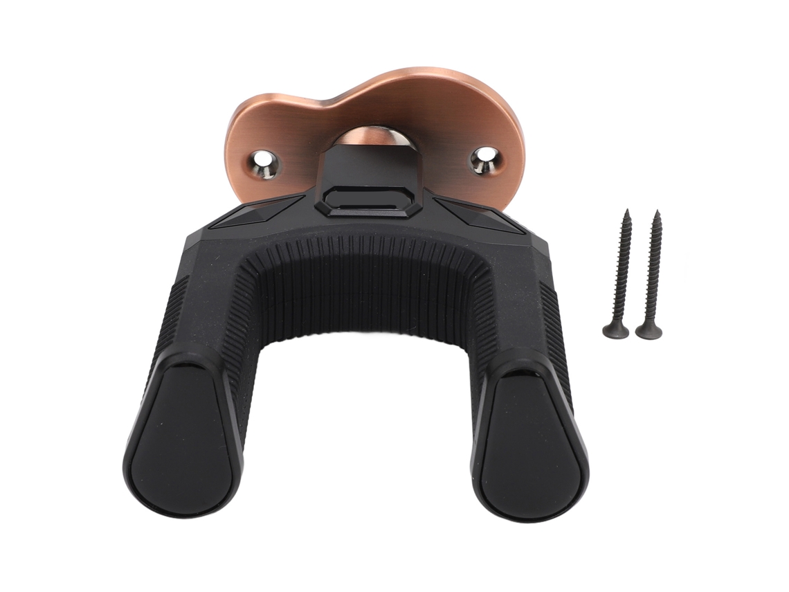 Suporte Parede Guitarra Trava Automática Metal Bronze