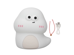 Luz Noturna Infantil Com Padrão De Cobra Silicone Macio Toque Para Berçário Branco
