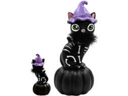 Estátua De Gato Preto De Halloween, Decoração Assustadora Em Resina |