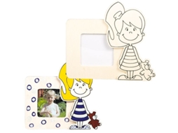 Conjunto De 24 Peças De Brinquedo Educativo De Papelão Multicolorido Com Moldura Para Fotos De Menina. Merkloos