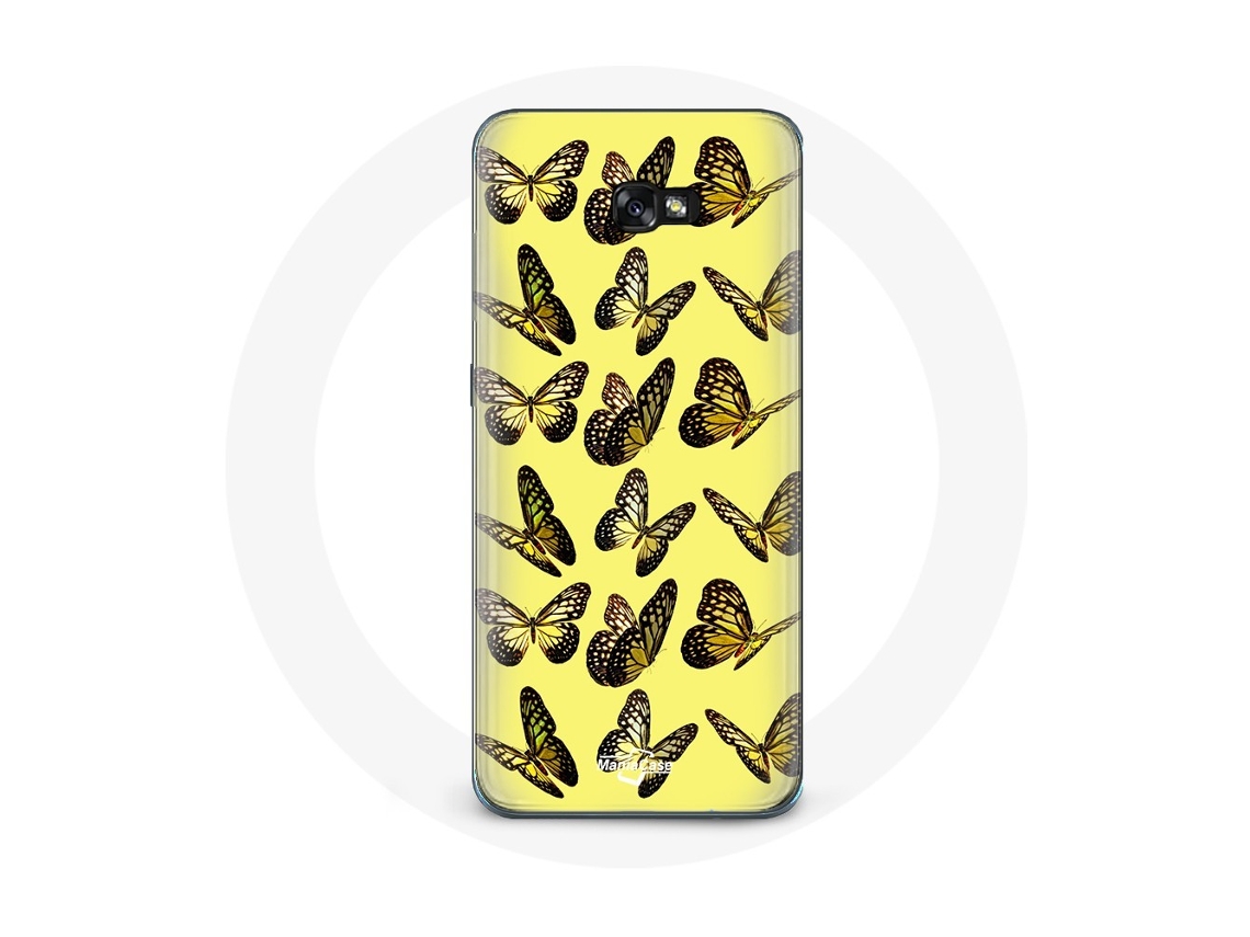 Capa para Samsung Galaxy A3 2016 borboletas Fundo amarelo