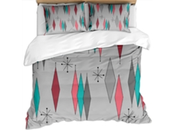 Capa de Edredom com 2 Fronhas 65x65cm em Microfibra Fronha 200x200cm,