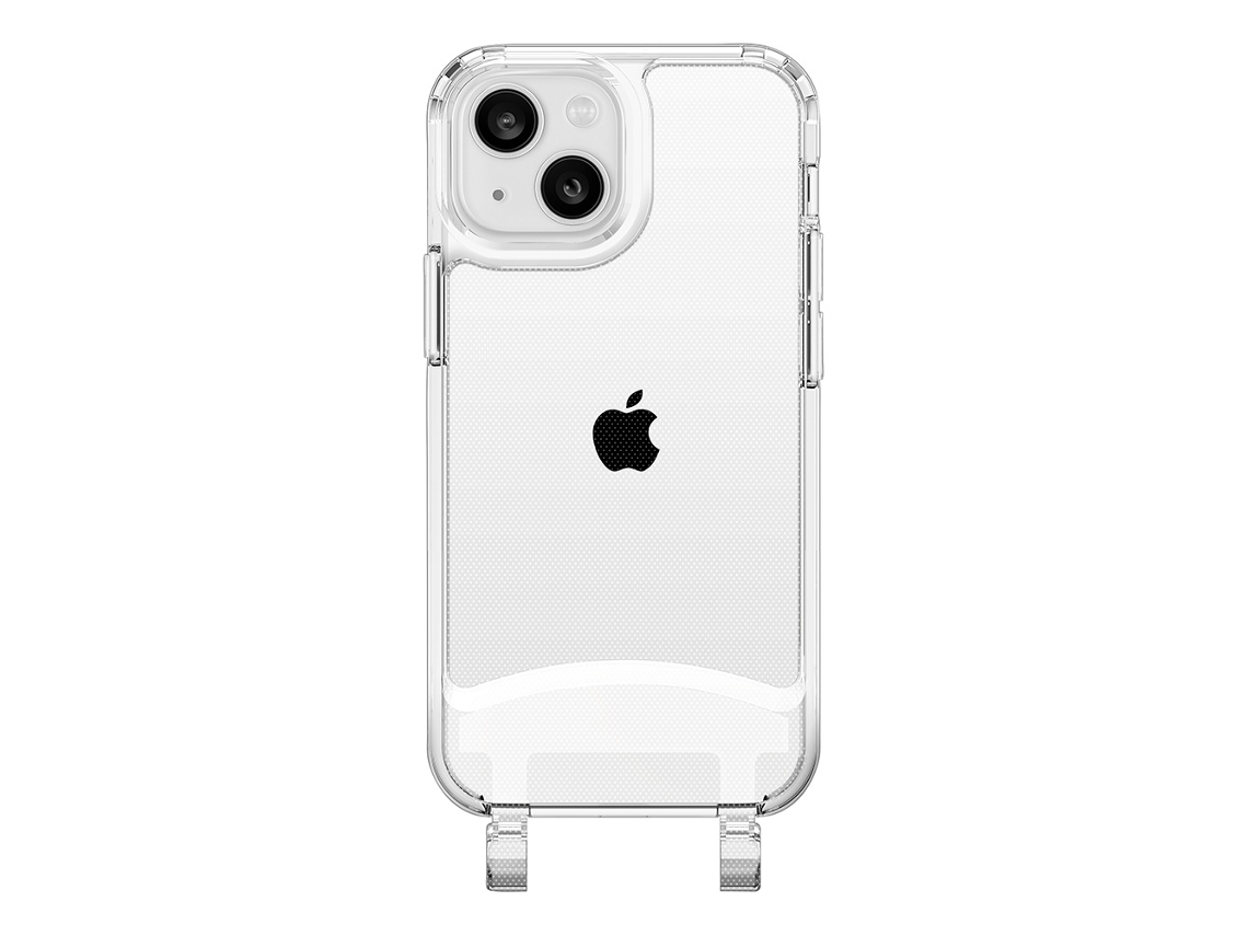 Lurelia Capa Tpu Com Cordão Para Iphone 13, Metal, Antichoque, Espelho, Transparente