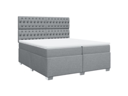 Box Spring Bed, Box Spring Beds Vidaxl Cinzeto Tecido (200 X 200 Cm)