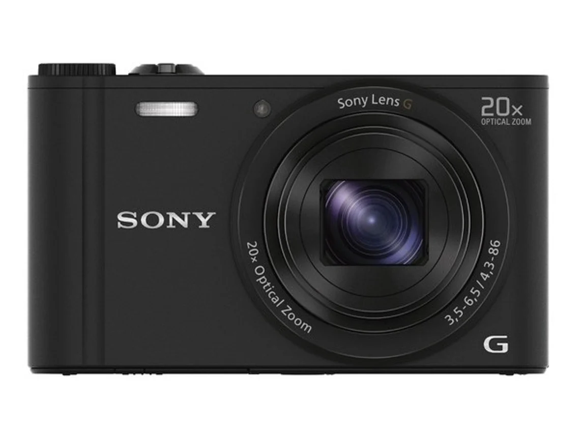 Máquina Fotográfica Compacta SONY Cyber-shot DSC-WX350 (Preto - 18.2 MP - ISO: 80 a 1600 - Zoom Ótico: 20x)