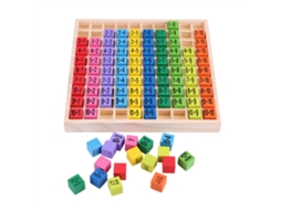 Mali brinquedo Educativo de Madeira Tabela de Multiplicação 10x10 Quebra cabeça Blocos para Crianças