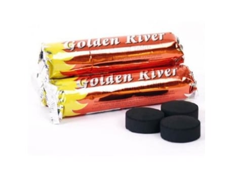 Golden River. 120 Carvões Para Shisha Ou Incenso