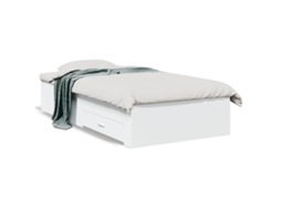 Estrutura Cama C/ Gavetas Vidaxl Derivados De Madeira Branco (193 X 93 X 32 Cm)