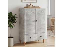 Vidaxl Buffet Cinzento Cimento 66 X 34,5 X 95 Cm Derivados De Madeira