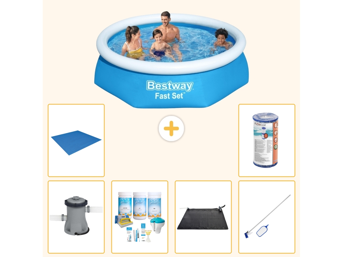 Bestway Piscina Bestway Fast Set Redonda - 244x61 Cm - 7-peças S22003