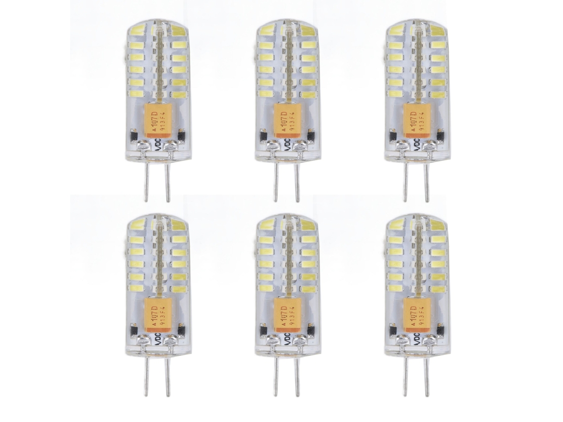 2026 6 Peças de Lâmpada Led G4 12v Branco Puro Fácil Instalação Luz Uniforme para Festa Lar