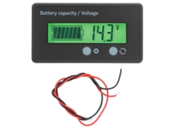 Indicador De Capacidade De Bateria Voltímetro Lcd 10-100v Com Luz De Fundo Verde