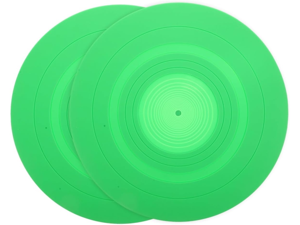 Tapete Antiestático De Silicone Para Toca-discos (2 Peças) - Protege Discos De Vinil, Estabiliza E...