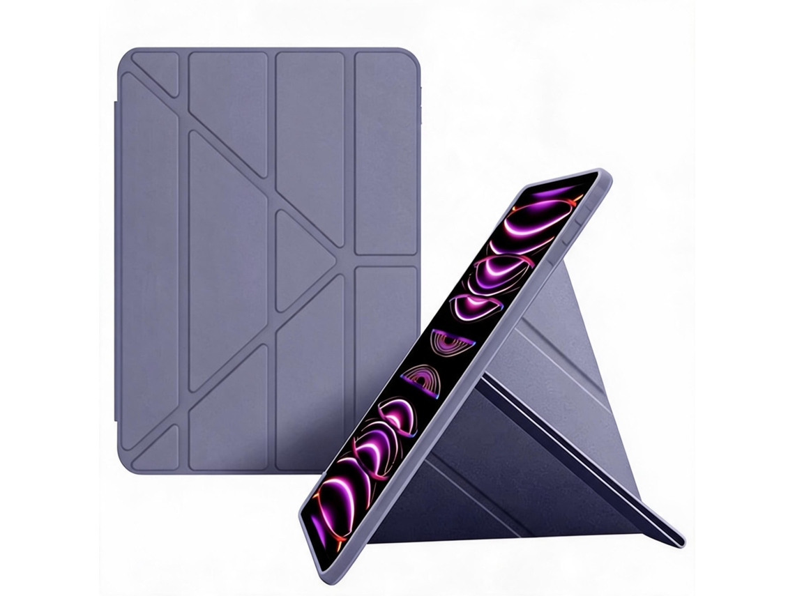 Capa De Silicone Com 3 Dobras Y, Anti-curvatura Para Redmi Pad Se 8.7 Polegadas (roxo)
